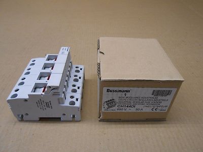 1 NIB BUSSMANN CH144DI INDUSTRIAL MODULAR FUSE HOLDERS 690VAC 50AMP (3 AVAIL)