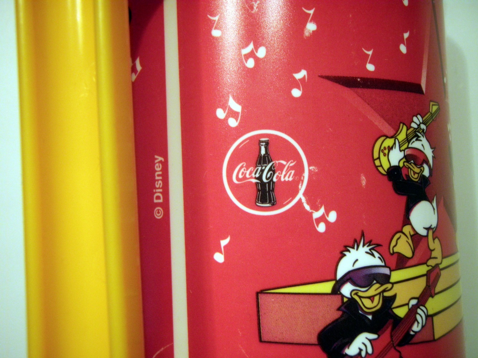 Vintage Whirley Disney Mickey Mouse Coca Cola Plastic Thermos Coke Cup