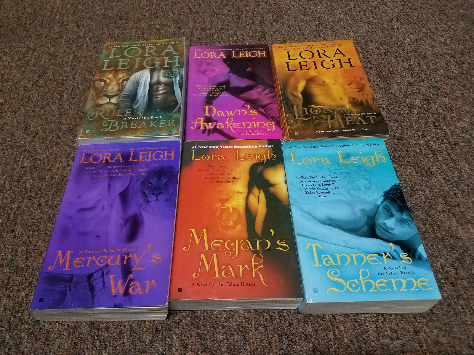 Lot of 6 PARANORMAL ROMANCE books by LORA LEIGH SERIES