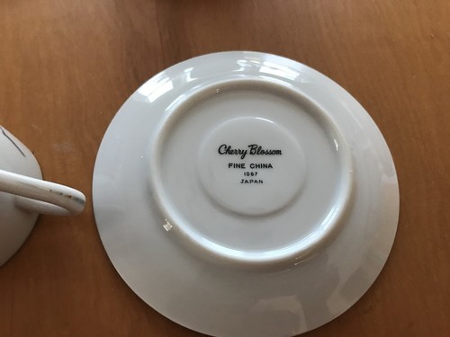 2 Cherry Blossom Demitasse cups & saucers  Fine China Japan #1067