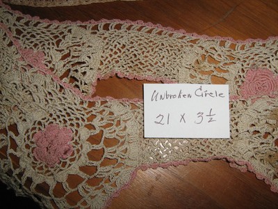 Vintage LOT Hand Crochet EDGING TRIM Ecru Ivory Several widths & styles GROUP #2