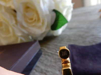 $395 Monica Vinader Signature Thin Bangle 18K Gold Vermeil over sterling silver