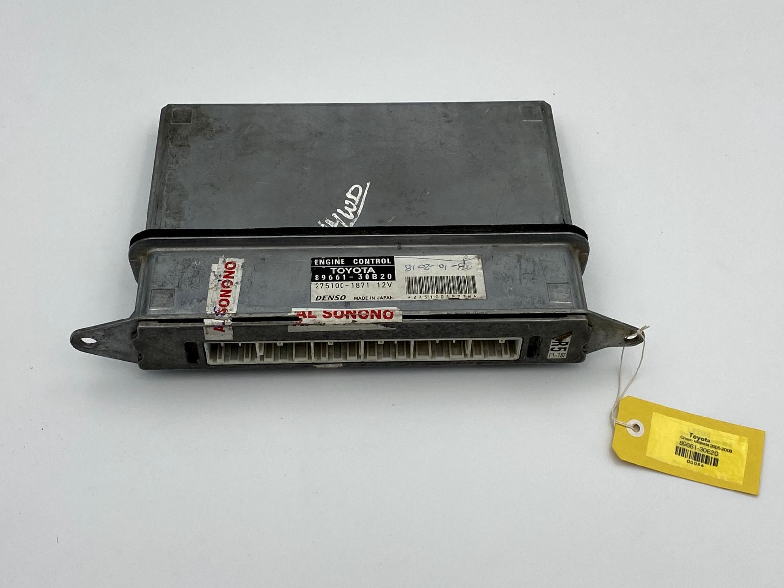 エンジンコントロールコンピュータのみ 89661-30B20 クラウンマジェスタ用 トヨタ純正部品 05 06 07 08 TOYOTA CROWN ENGINE CONTROL UNIT ECU ECM PCM OEM 89661