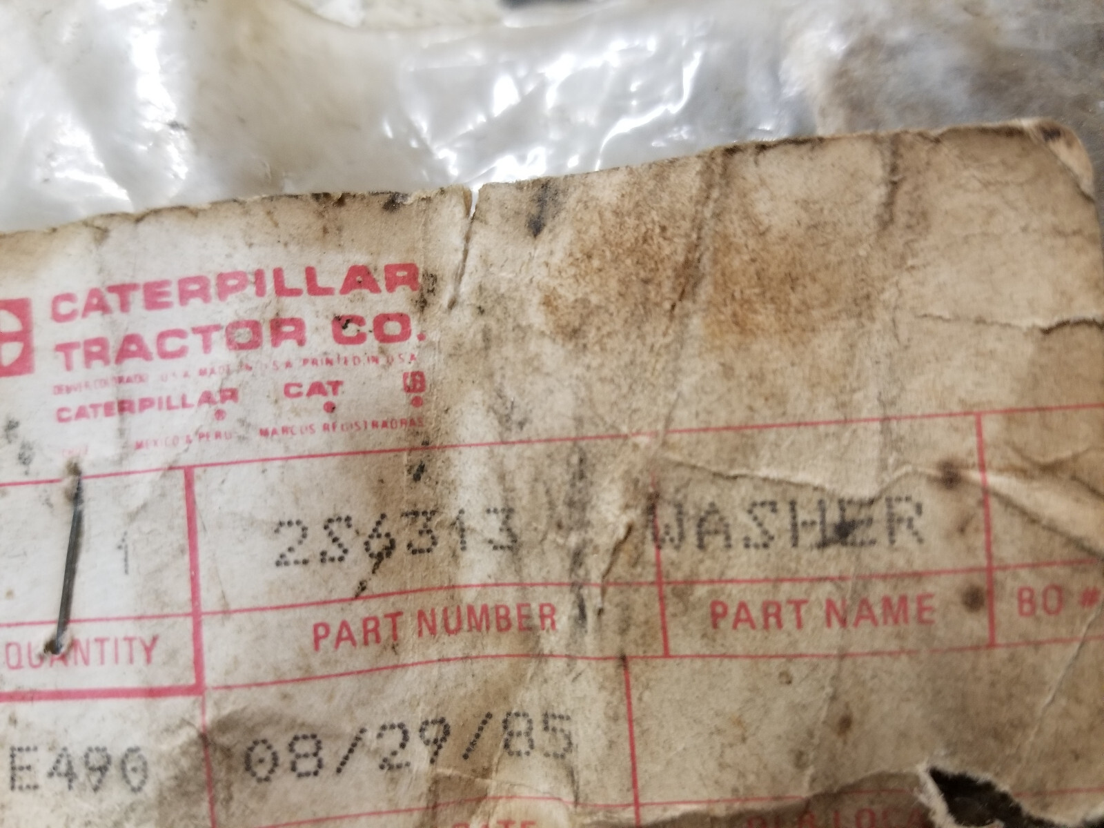 CATERPILLAR CAT 2S-6313: WASHER 2S6313 - Picture 2 of 4