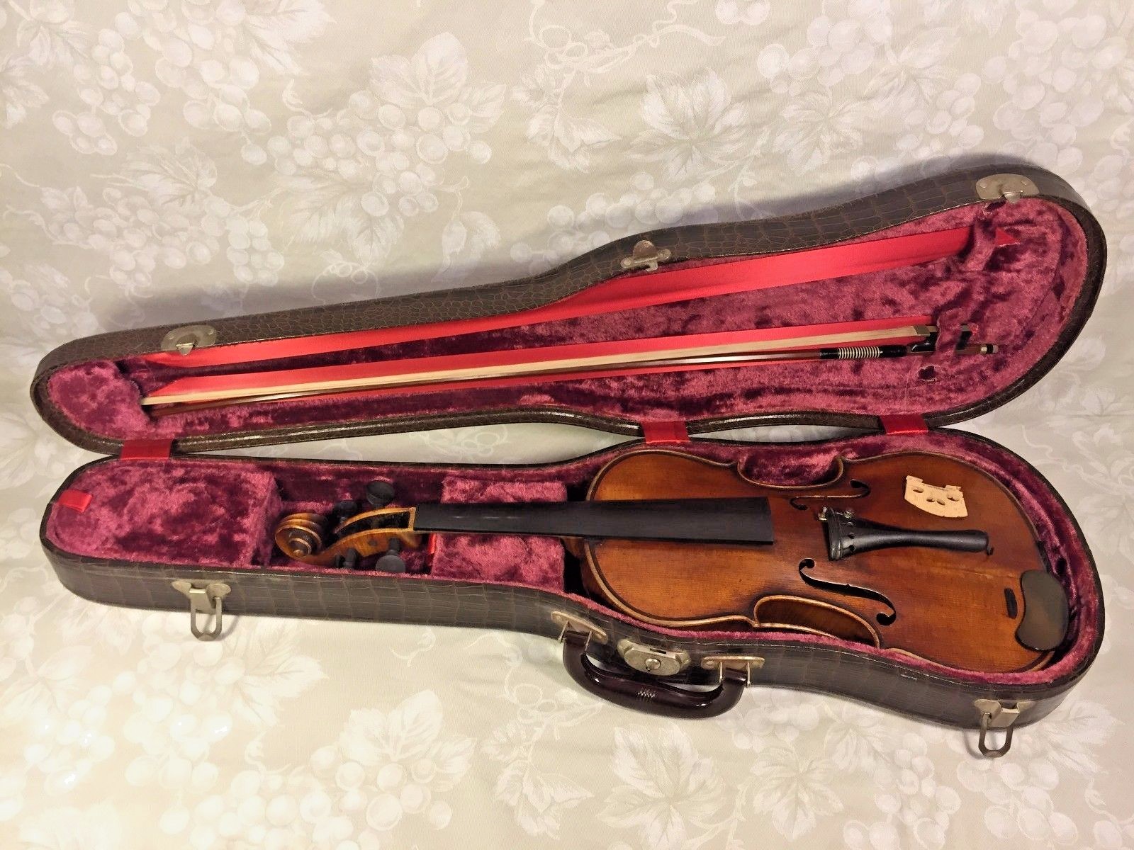 Vtg Francesco Ruggeri Model Violin Cremona 1663 w/ Case & Josef Richter Bow