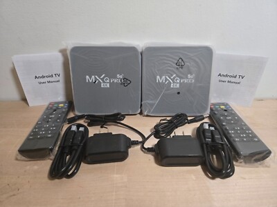 (Lot of 2) MXQ Pro 4K 5G Smart TV Box Media Player - NEW