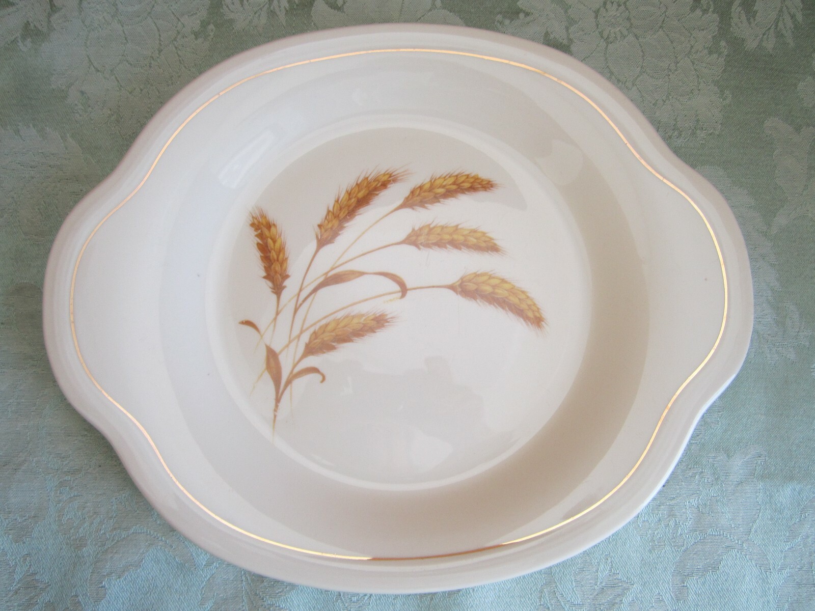 Edwin M Knowles China Wheat Pattern Gold Rim 11