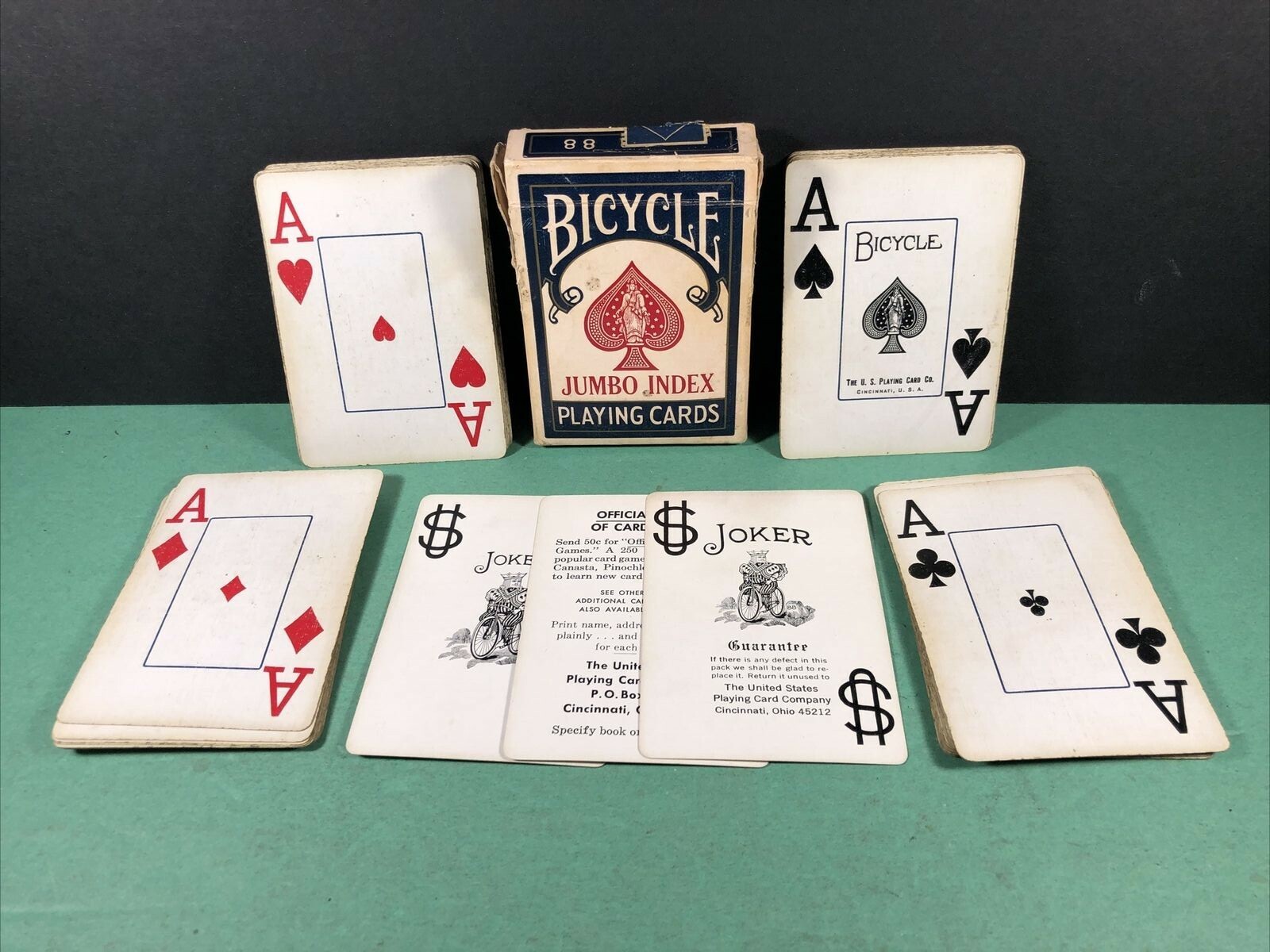 未開封 BICYCLE IRREGULAR playing cards エラー品 VTG Bicycle Playing Cards | Jumbo Index 88 Blue | OPEN Box