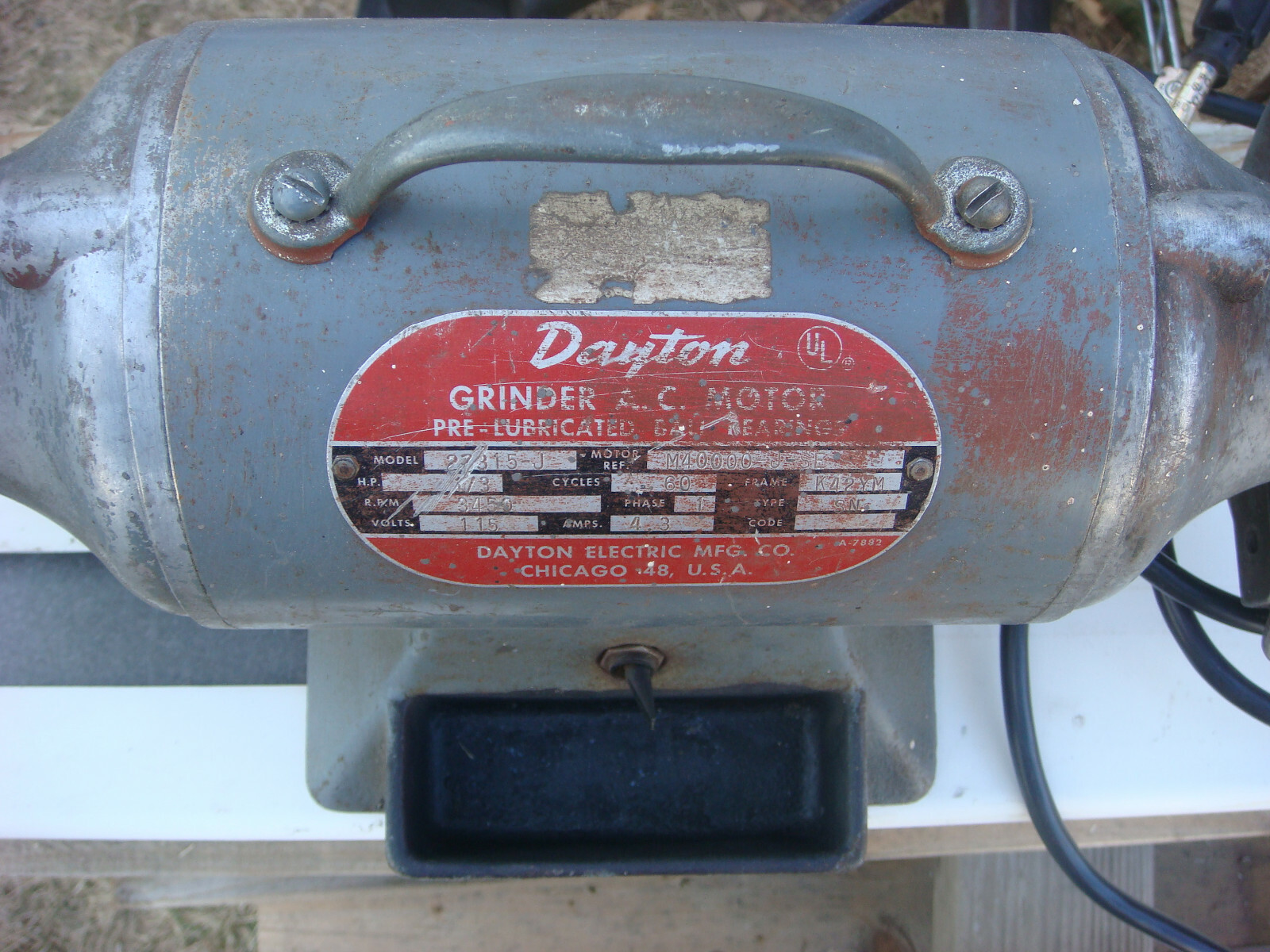 Vintage Dayton Bench Grinder 13 HP 