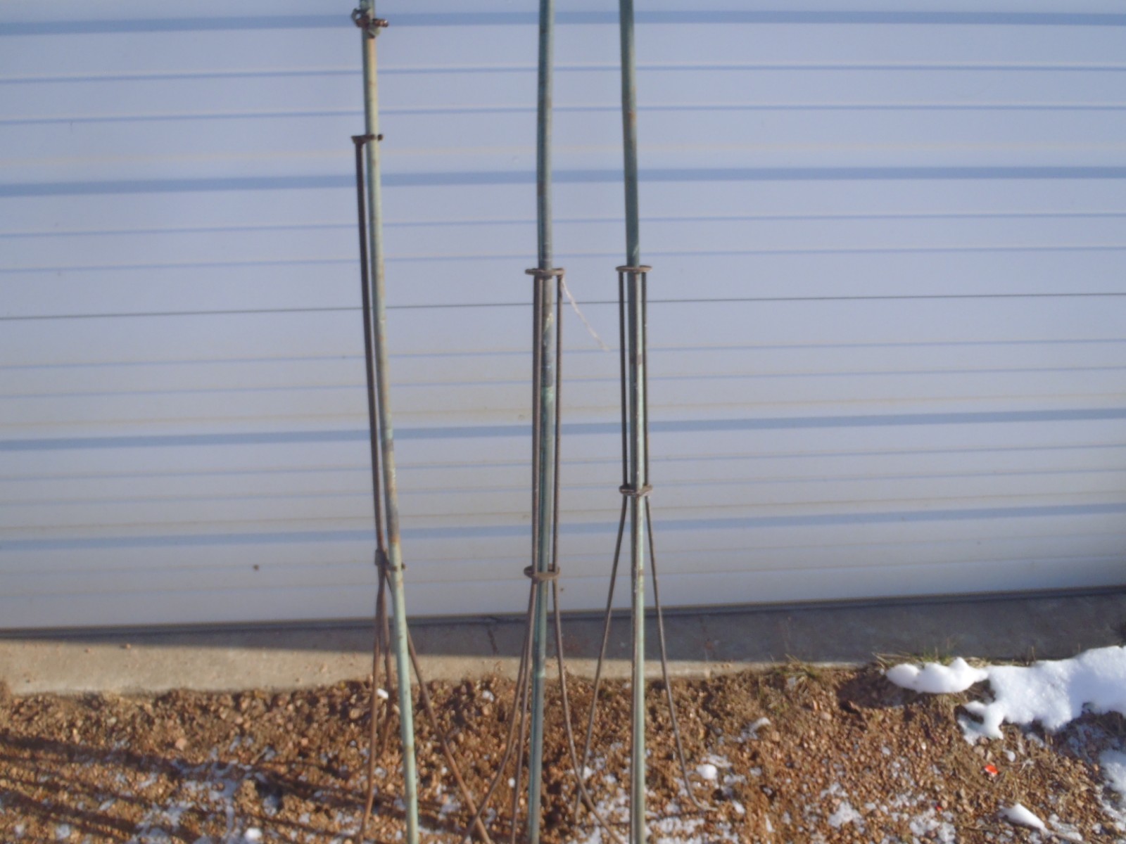 VINTAGE  COPPER LIGHTNING RODS LOT 3 PIECES