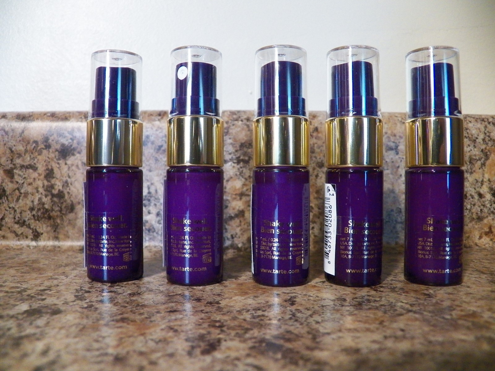5x Tarte Ready Set Radiant Skin Hydrating Mist 0.24 oz Deluxe Sample Size