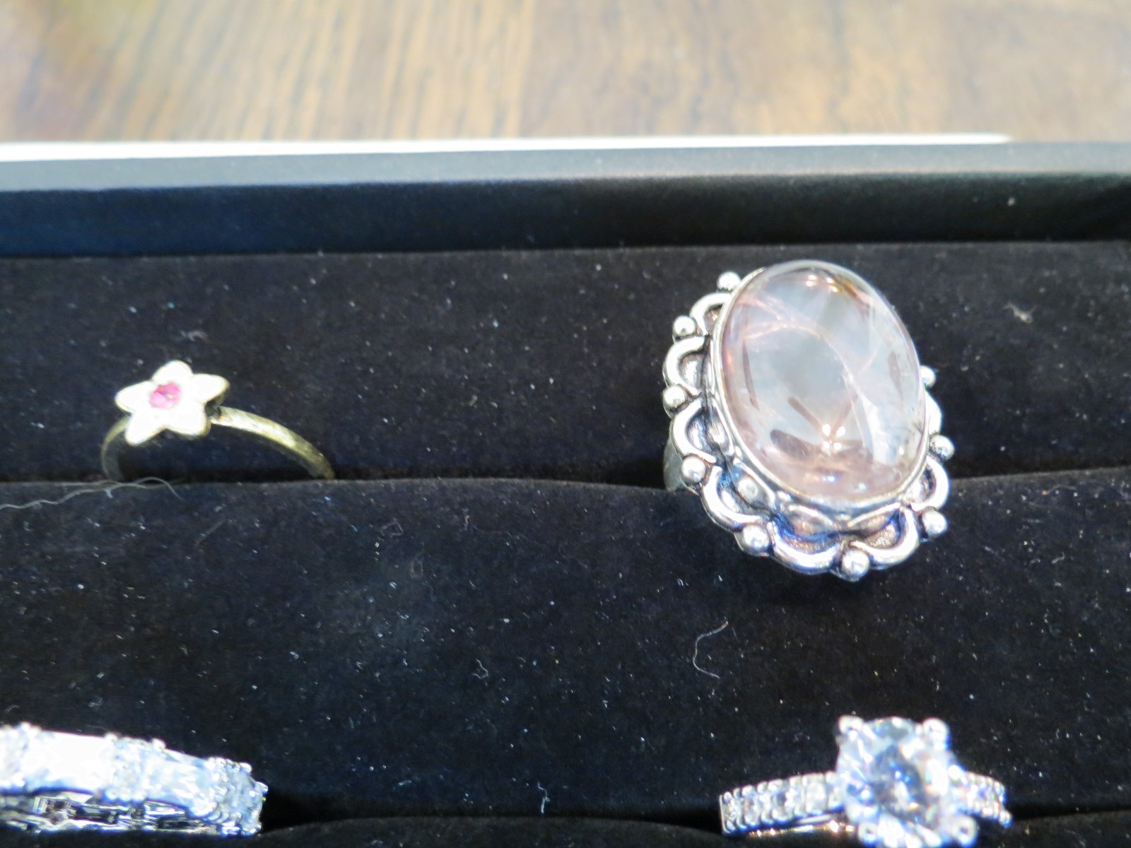 Lot of 35 Vintage Rings, Various sizes and Materials.