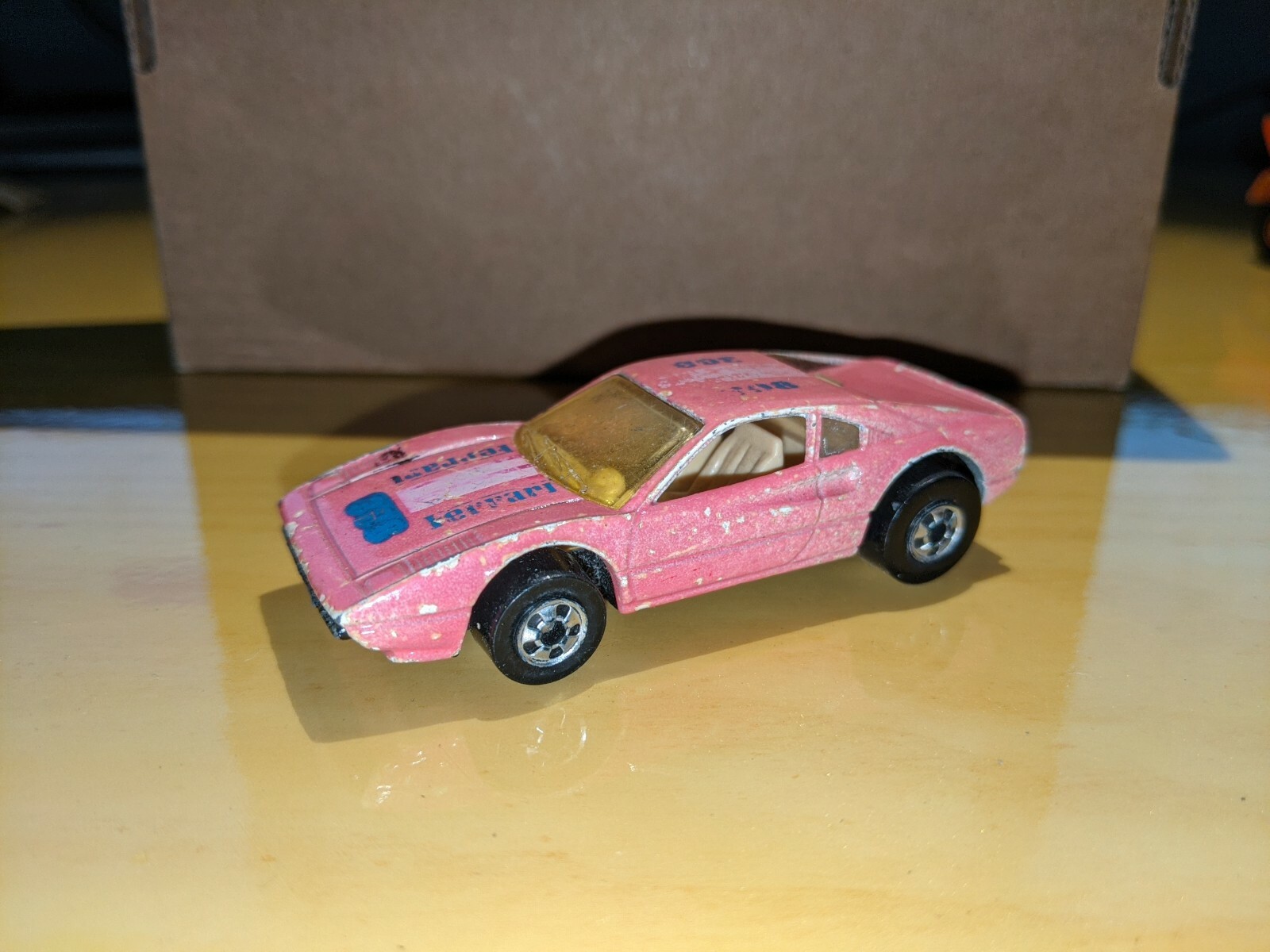 Vintage Hot Wheels Color Changer Pink Ferrari #308 1/64 rare