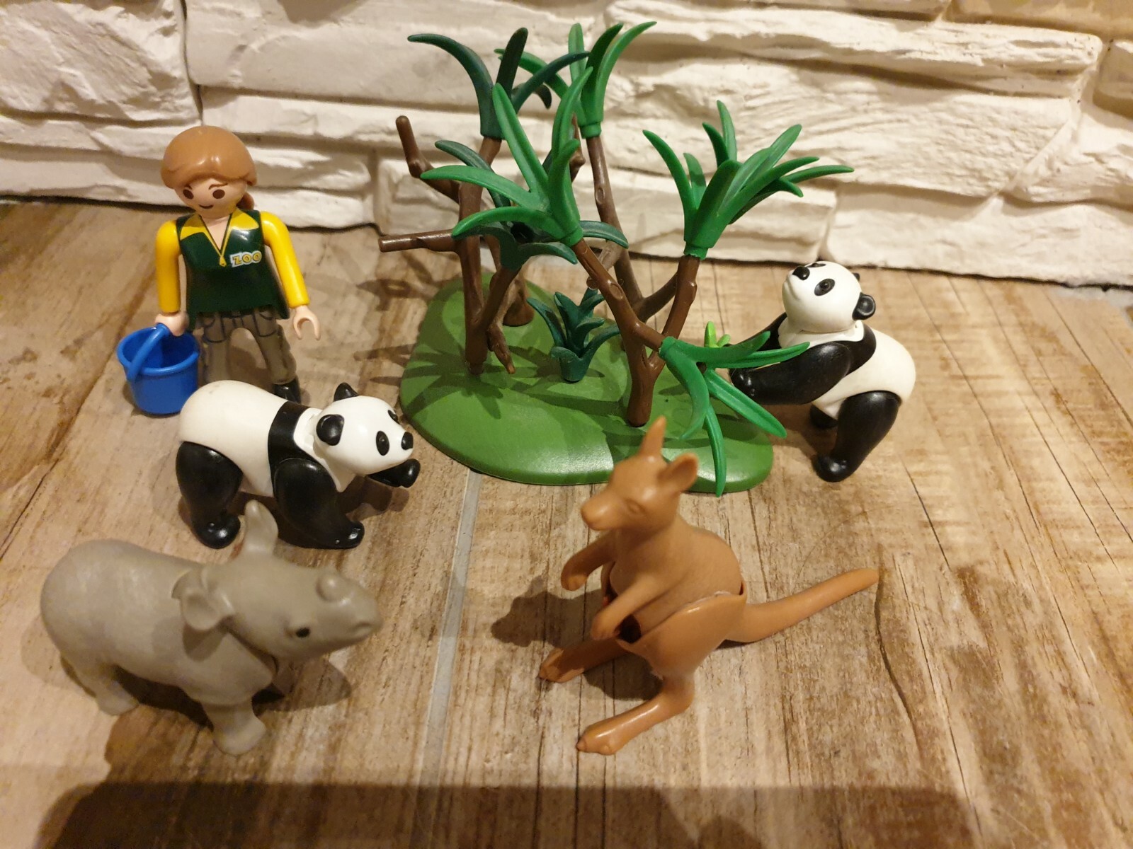 Playmobil 3241 Panda Bären 3240 Palmen Figur Zoo 3240 Tierpark 4854
