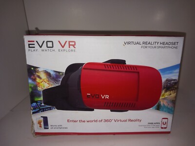 EVO VR Virtual Reality Headset For Smartphone iPhone Android - Open with Box