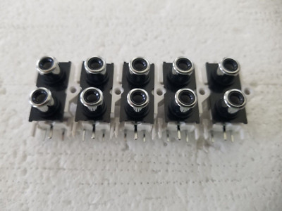 5x Panel PCB Mount 2 Way RCA Female Jack Audio Connector Socket Stereo US Stock