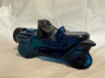 Vintage Avon 5 oz.  Stanley Steamer  Car After Shave Bottle Blue