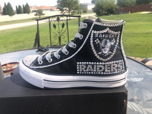 Pre-owned Converse Crystallized Greenbay  Bling-custom-made Any Team Any Sport Sz7-11 In Purple