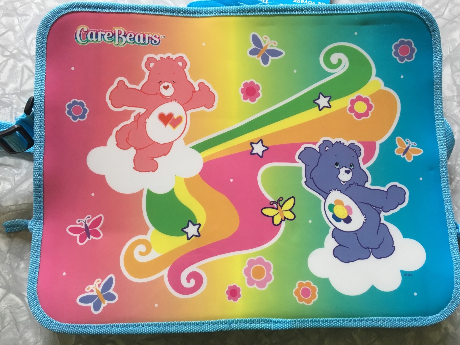 NWT Care Bears 2-in-1 Travel Desk Laptop Bag Dry Erase Board Carrier 2006