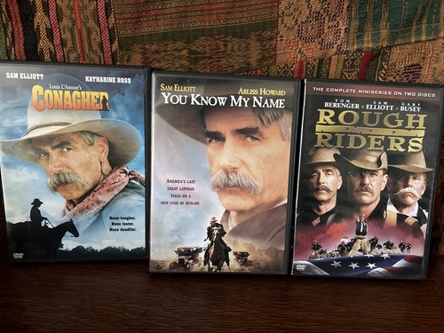 3 Movies! Rough Riders, Conagher, You Know My Name Sam