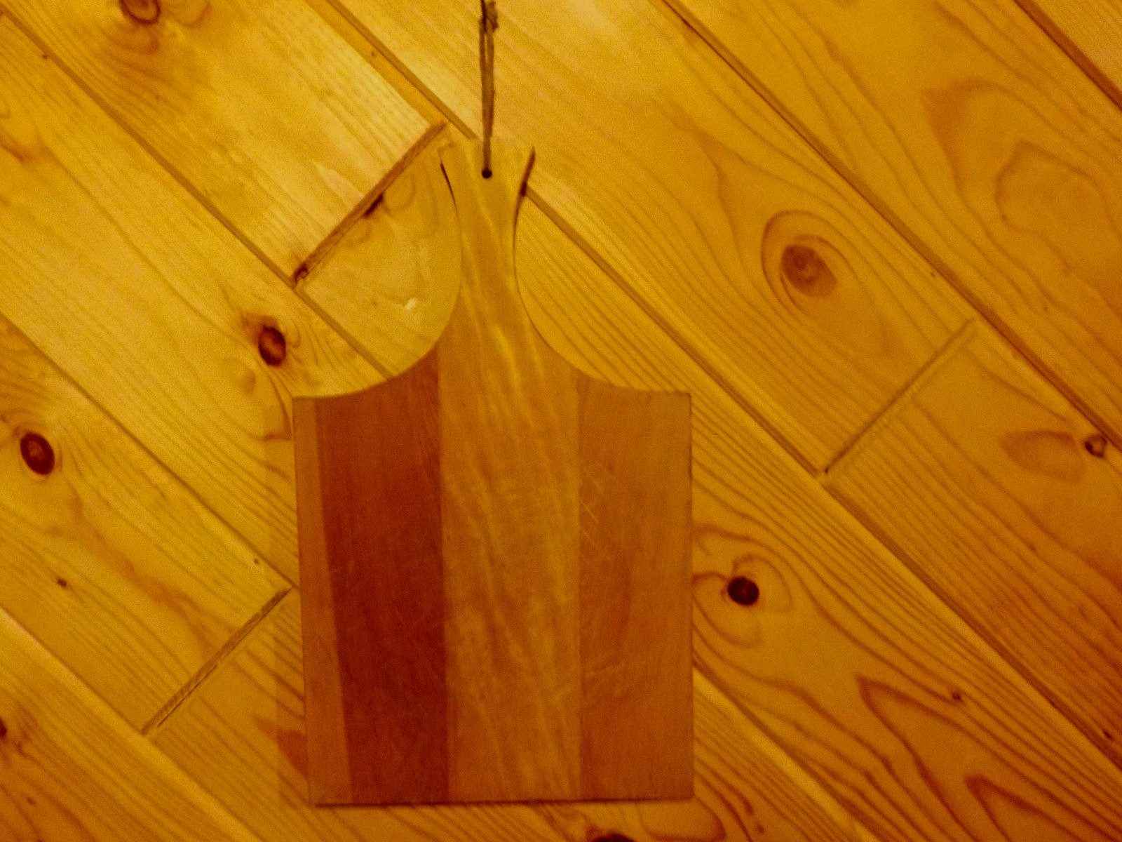 Scandinavian Painted Wood cutting Board Couple Cooking Vintage