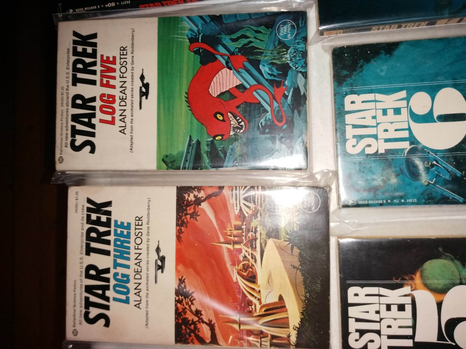 STAR TREK PAPERBACKS  3,5,6,10,12  LOGS 3,5 MINT