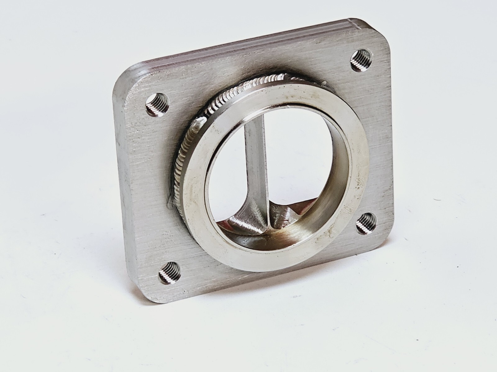 Stainless T4 Divided Inlet to 3" OD V-band fit Garrett Turbo Flange GTX30 GTX35
