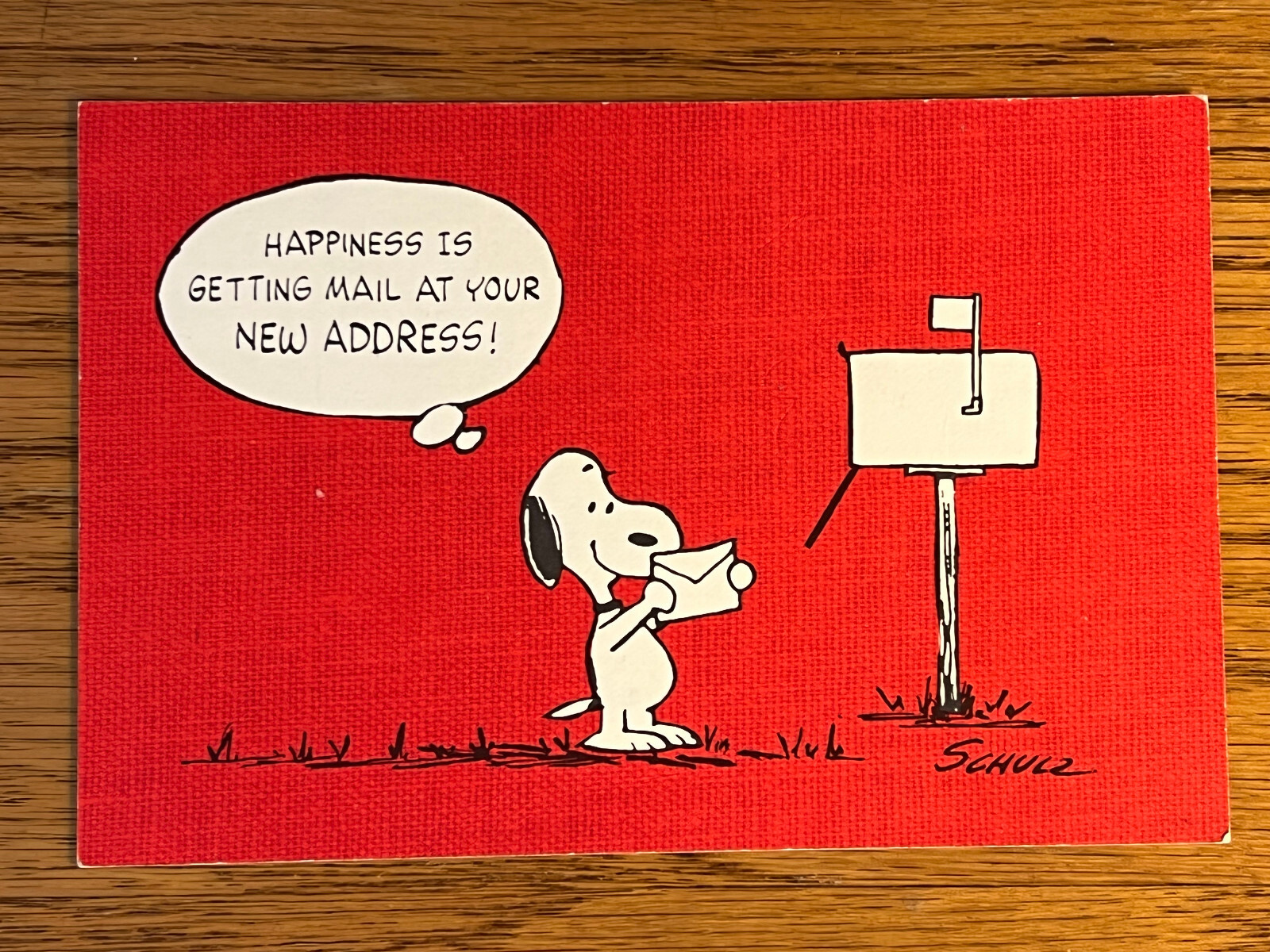 A/S Signed Charles Schulz, Snoopy The Dog Receives Mail, ca A/S Signed Charles Schulz, Snoopy The Dog Receives Mail, ca