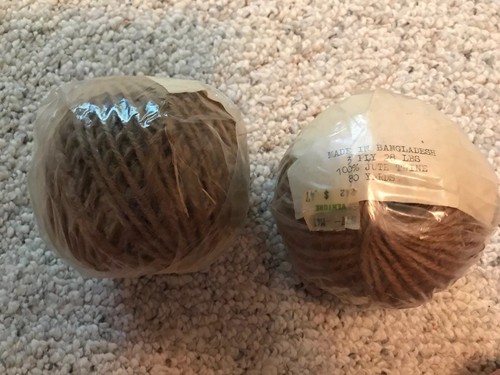 160 Yards - Jute Twine - 3 Ply 28 lbs Premium Natural Twine - Bulk Rope