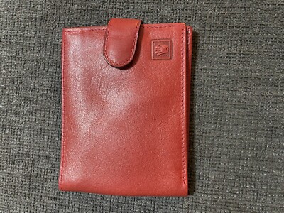 Vintage Authentic ROLEX Red Leather Bi-Fold Wallet 60.02.03 Montres Geneva
