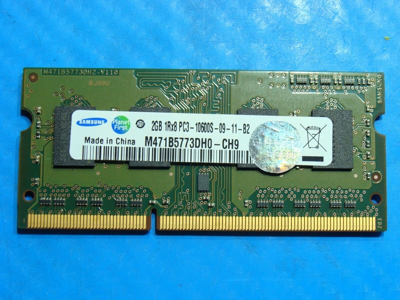 MacBook Pro A1278 Samsung 2GB Memory RAM SO-DIMM PC3-10600S M471B5773DH0-CH9