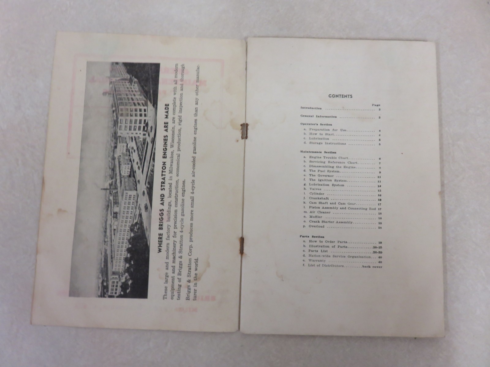 BRIGGS & STRATTON OPERATING & MAINTENANCE MANUAL MODELS “ZZ” “ZZP” & “ZZR6”