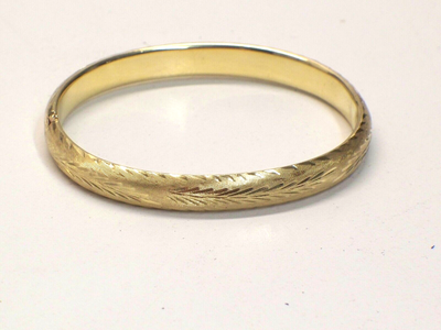 Vintage 14K Gold Daniel Rine Bangle Bracelet Fits 7.5