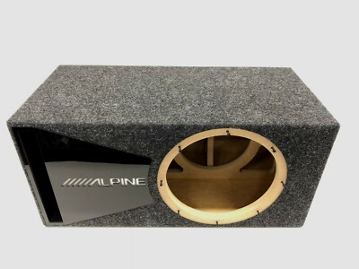 Alpine X-W12D4 ported subwoofer box SPECIAL EDITION with black plexi port trim