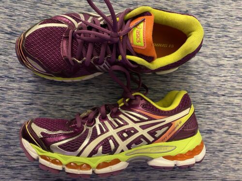 Asics Womens Gel Nimbus 15 T3B5N Lace Up Running Shoes Size 