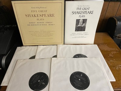 FIVE GREAT SHAKESPEARE PLAYS 1961 5-lp Box Set NM/NM TOP COPY ! Macbeth HAMLET