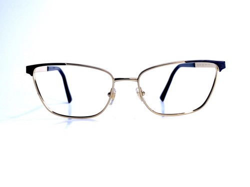 New Versace Gold Cat Eye Glasses Italy Black Temples MOD