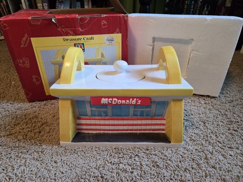 未使用品　90s　マクドナルド　ゴールデンアーチ　　クッキージャー　レストラン McDonald's Golden Arches Classic Restaurant Cookie Jar