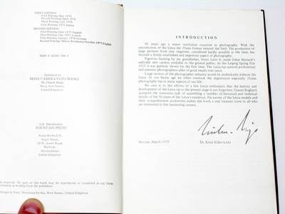 LEICA - THE FIRST 50 YEARS by G. ROGLIATTI / ISBN # 0852425945 * 2nd ED. 1977
