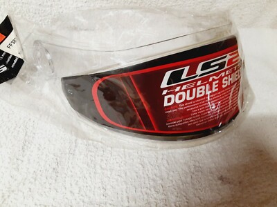 LS2 FF387 Helmet Dual Double Snow Shield Clear Visor Lens 02-259