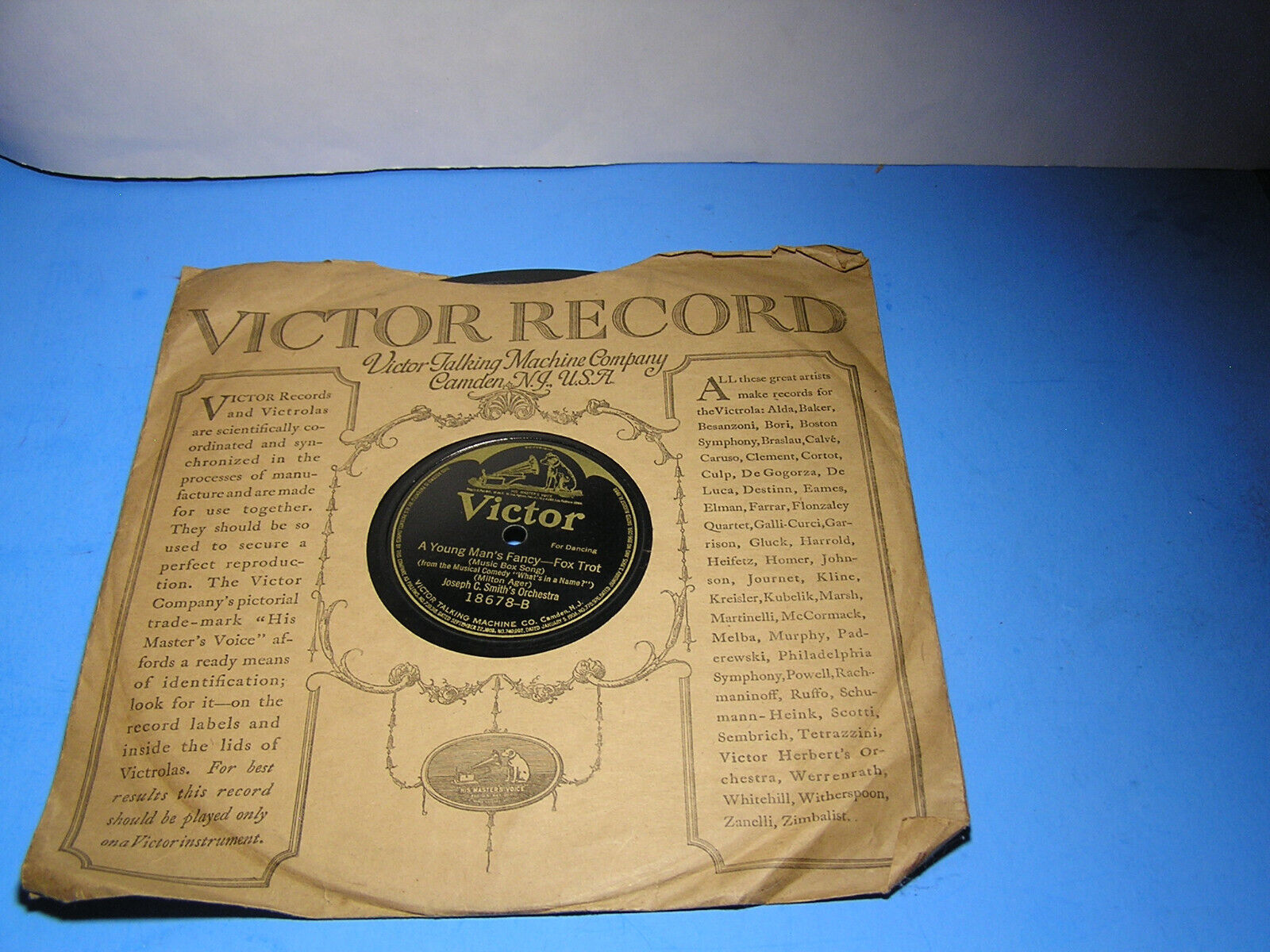 Victor 78RPM -Love Nest (18678-A & A Young Man's Fancy 18678 Victor 78RPM -Love Nest (18678-A & A Young Man's Fancy 18678
