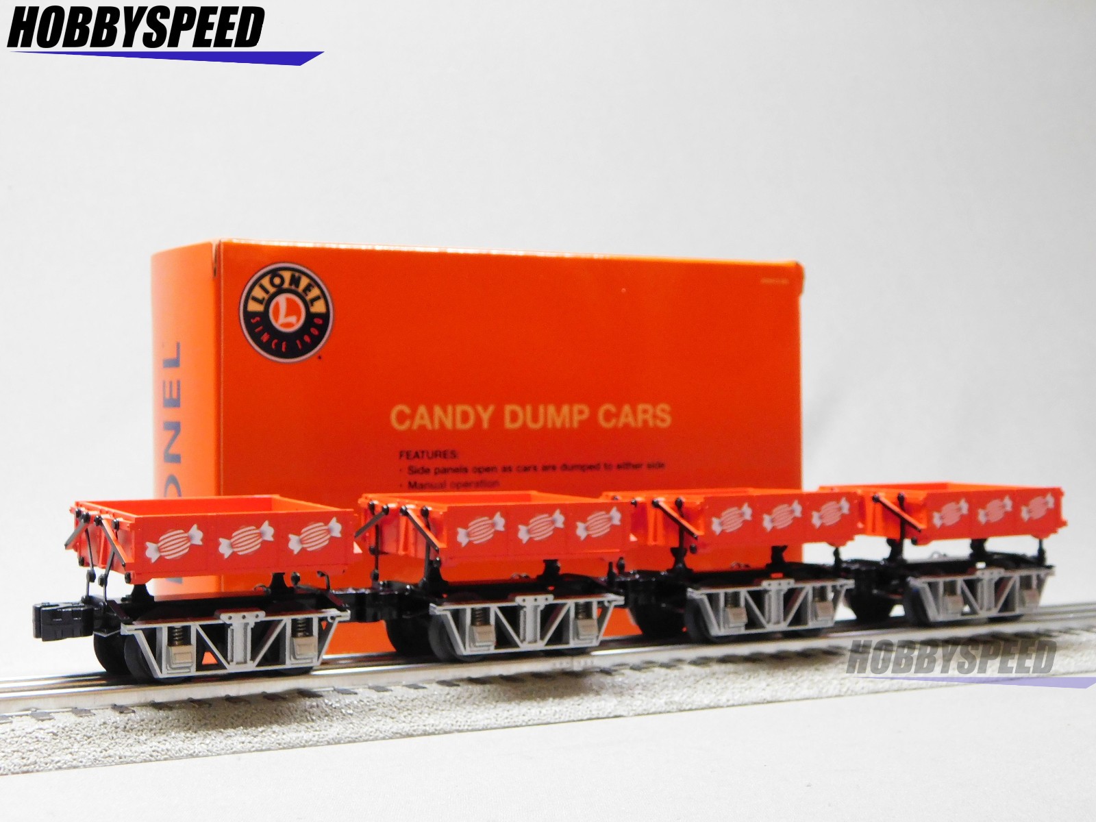 LIONEL CHRISTMAS DISCONNECT CANDY DUMP CAR SET O GAUGE train