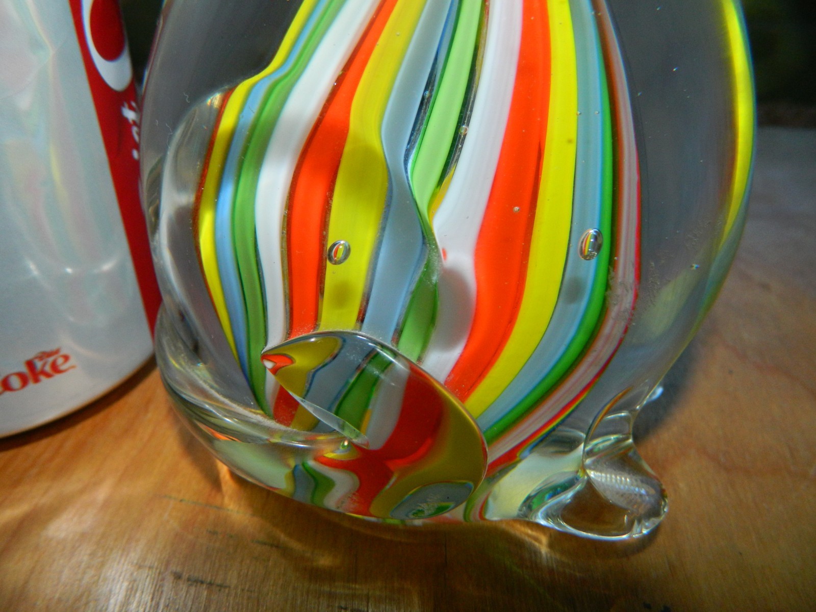 Vntg VINCI HAND BLOWN ART GLASS Figure/Paperweight CAT  Excellent Condition