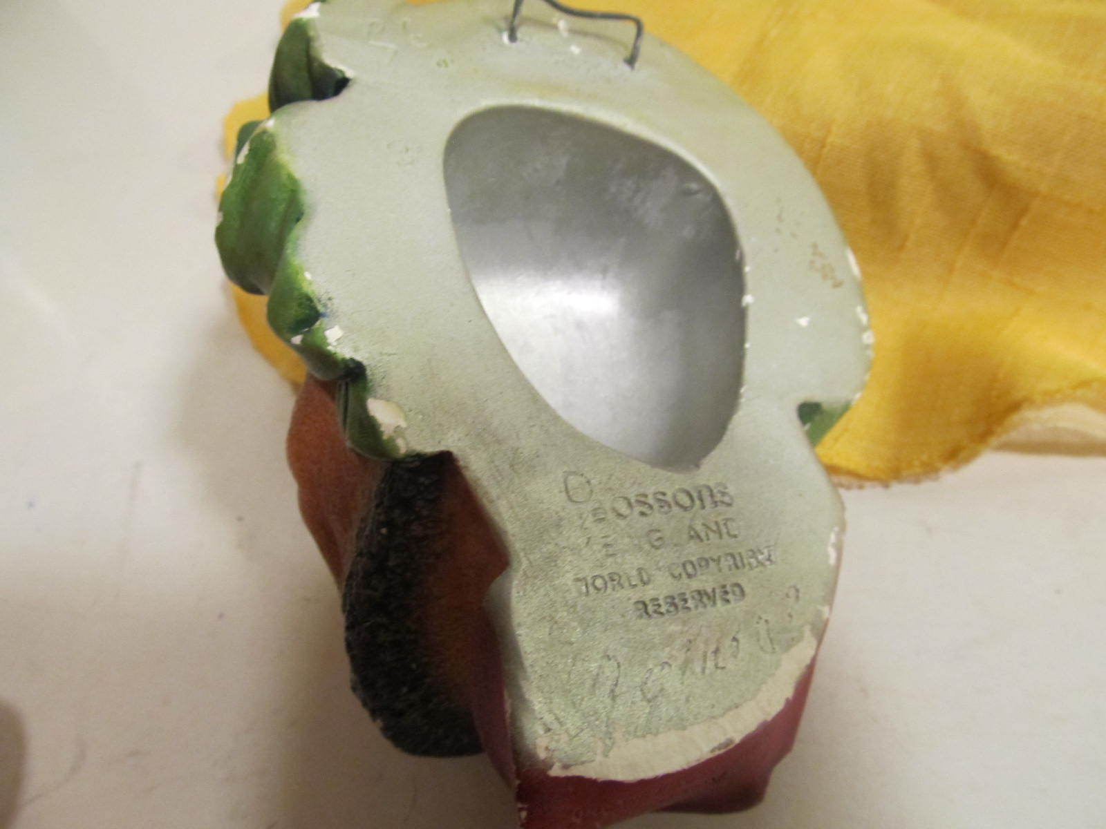 Vintage Bossons Chalkware Head Kurd Bust Wall Plaque England