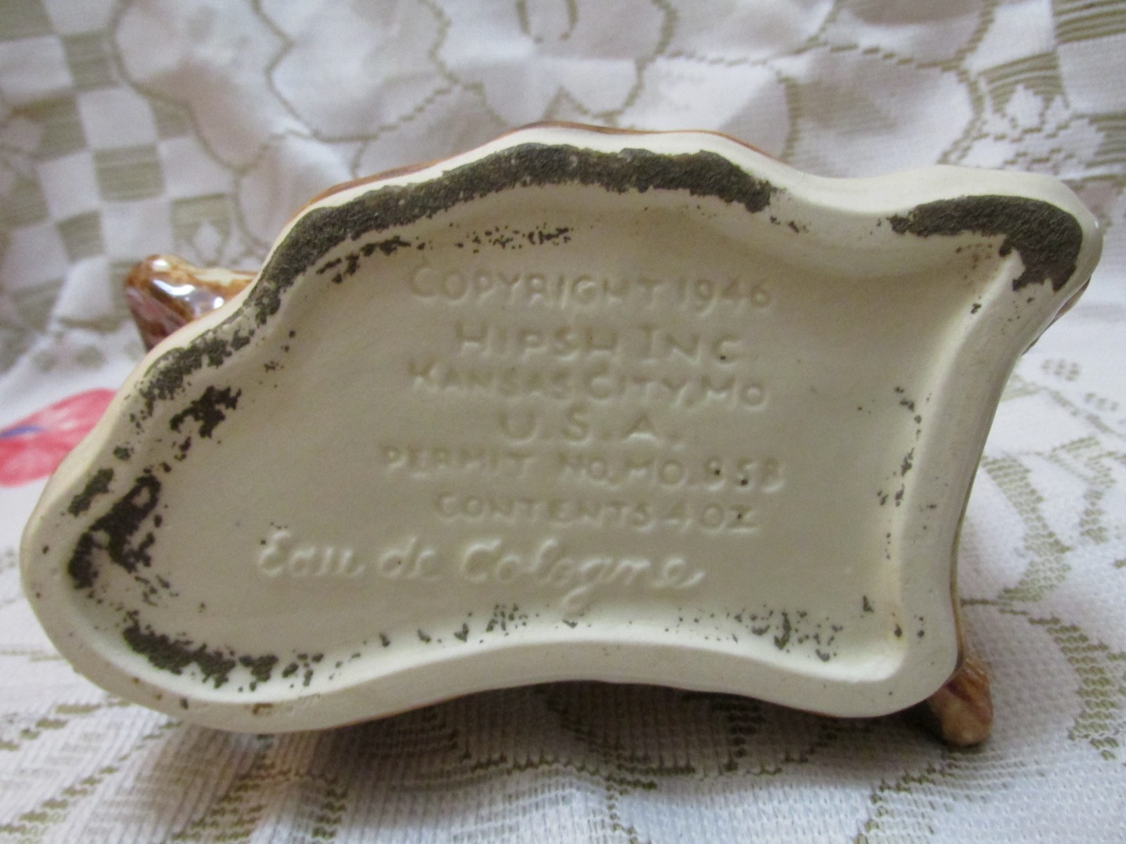 Vintage Blue Ridge Mt. Boys Paul Webb 1946 Cologne Decanter Bottle