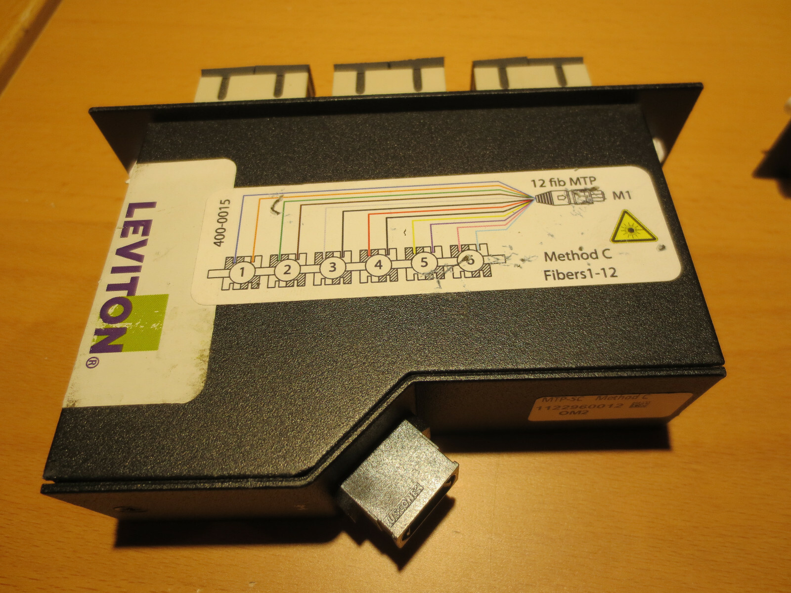 2 Leviton Fiber Cassettes MTP to SC Method C OM2 opt-x 12 fiber