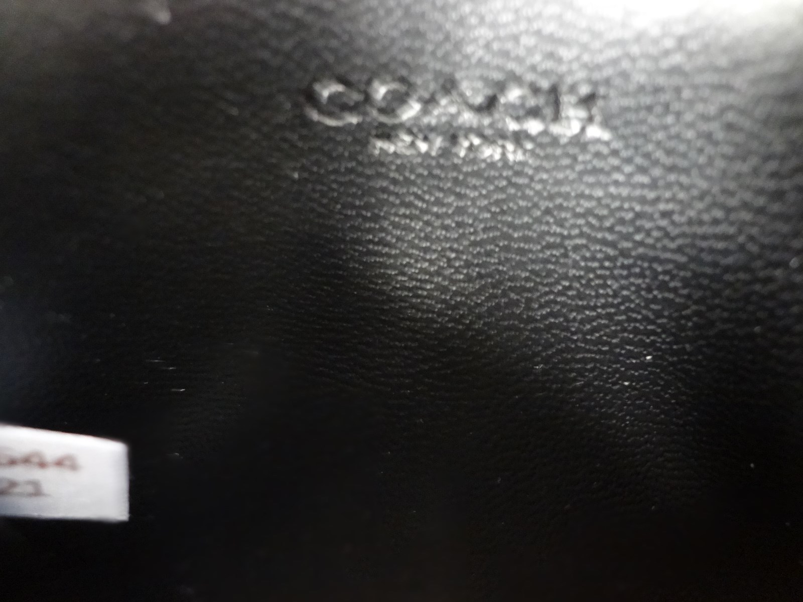 COACH Signature Black/Brown ID Credit Card Holder Bill Fold Mini Slim Wallet