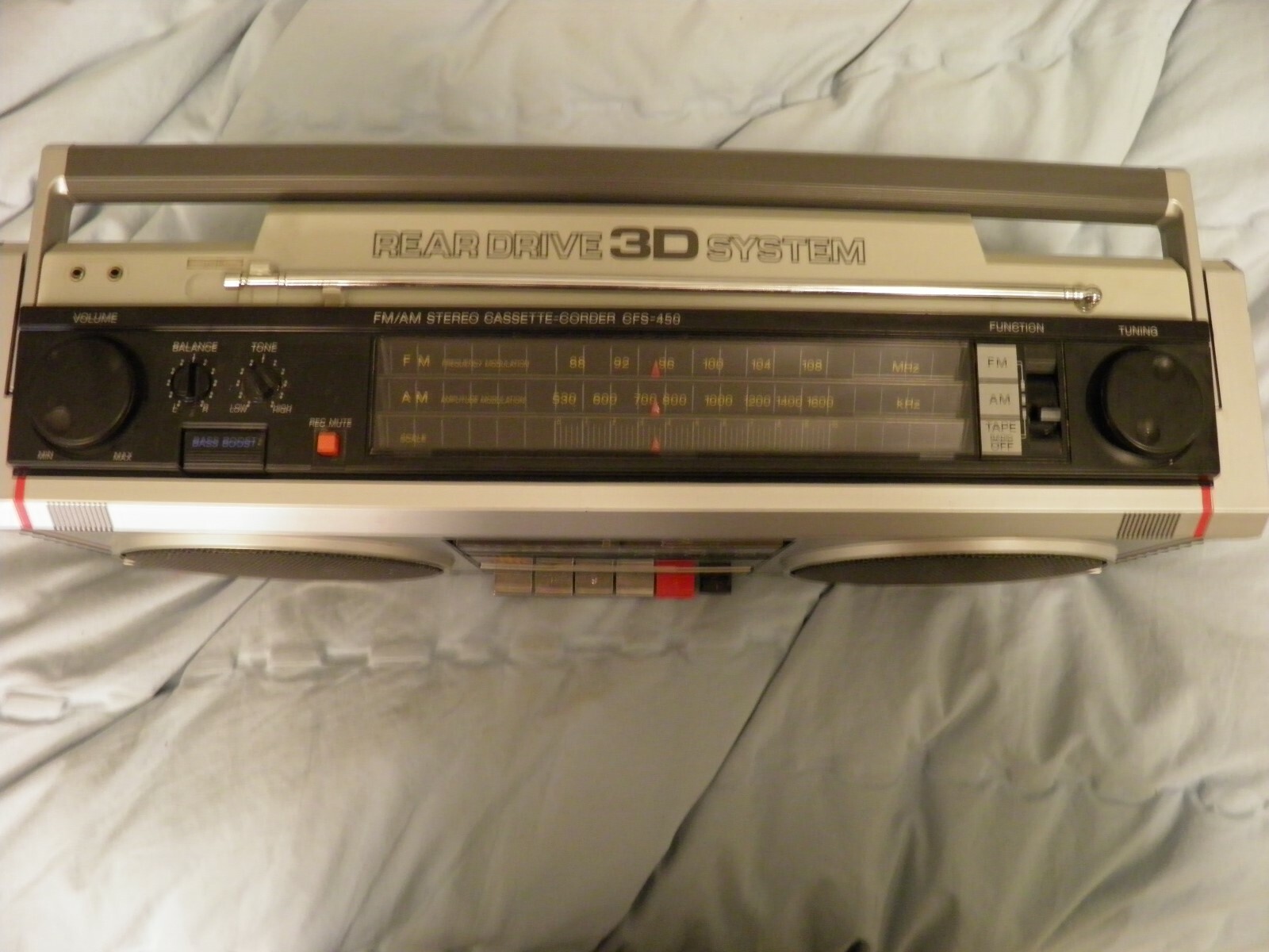 Vintage SONY CFS-450 FM/AM Stereo Boombox Cassette Player Radio Tested & Works