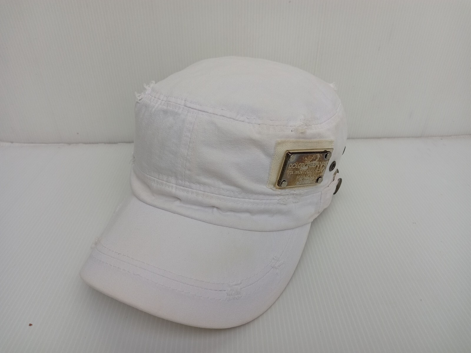 帽子 vintage made in ITALY DOLCE&GABBANNA Vintage Dolce & Gabbana D&G Baseball Cap Hat Big Logo Beige