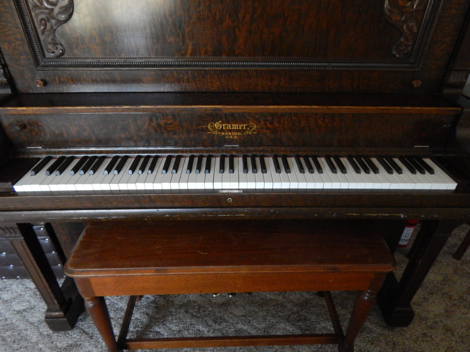 Joseph Gramer Boston Upright Piano #7793